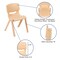 Flash Furniture Natural Plastic Stackable School Chair with 13.25" Seat Height, PK5 5-YU-YCX-004-NAT-GG - alternate 6